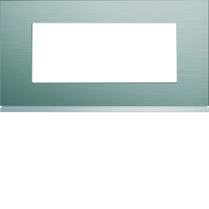 Plaque de finition Gallery 5 modules Bright inox entraxe 71 mm