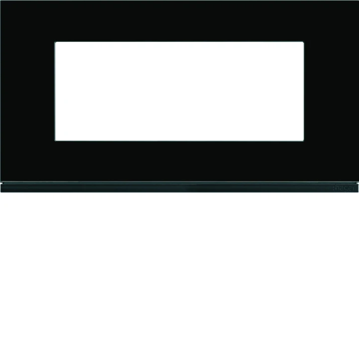 Plaque de finition Gallery 5 modules Midnight glass entraxe 71 mm