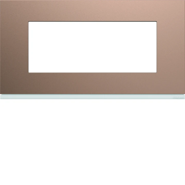 Plaque de finition Gallery 5 modules Rosé entraxe 71 mm