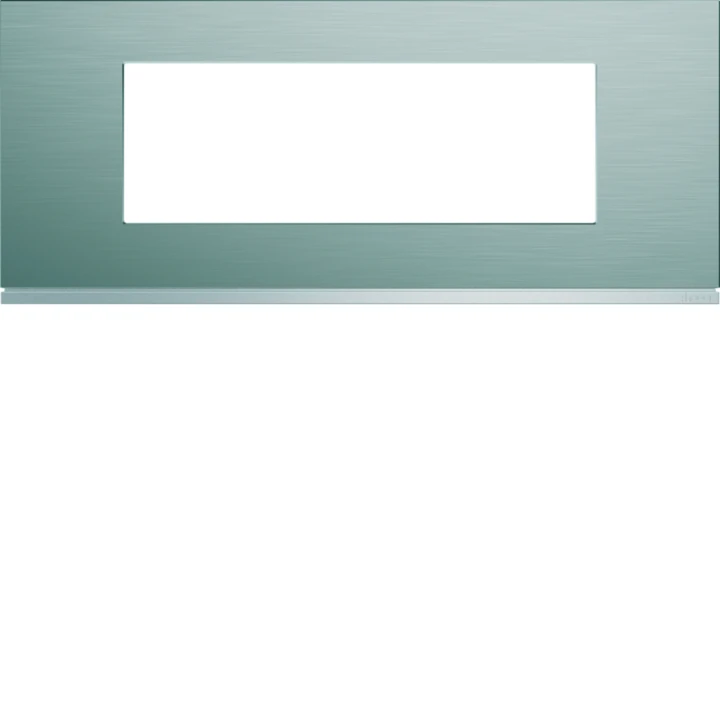 Plaque de finition Gallery 6 modules Bright inox entraxe 57 mm