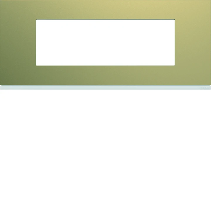 Plaque de finition Gallery 6 modules Champagne entraxe 57 mm