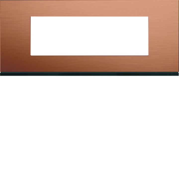 Plaque de finition Gallery 6 modules Copper alu entraxe 57 mm