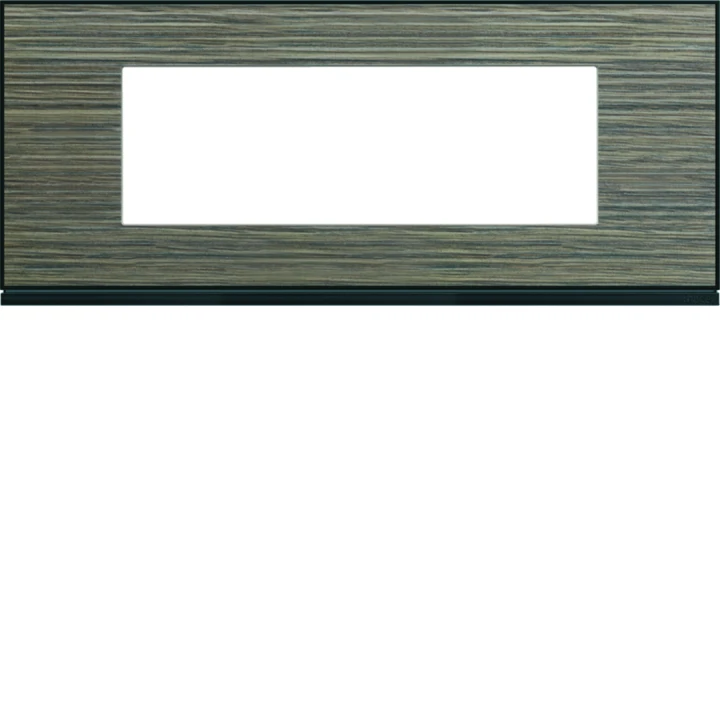 Plaque de finition Gallery 6 modules Pecan entraxe 57 mm