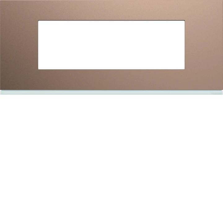 Plaque de finition Gallery 6 modules Rosé entraxe 57 mm