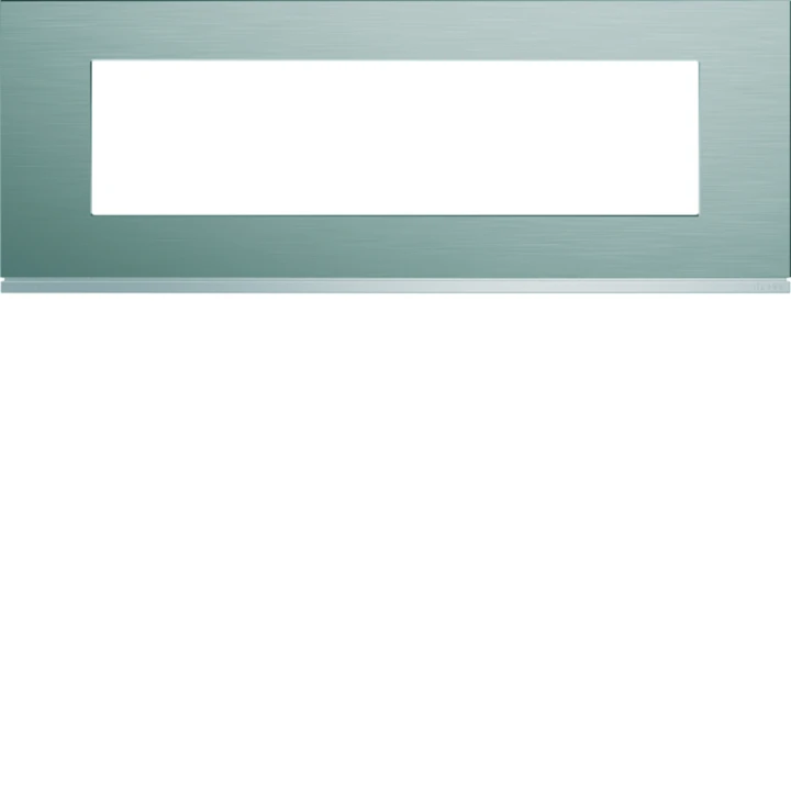 Plaque de finition Gallery 8 modules Bright inox entraxe 71 mm