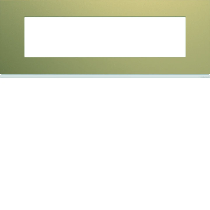 Plaque de finition Gallery 8 modules Champagne entraxe 71 mm