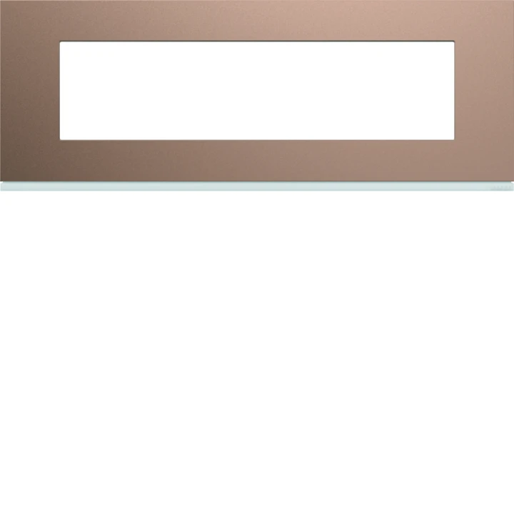 Plaque de finition Gallery 8 modules Rosé entraxe 71 mm