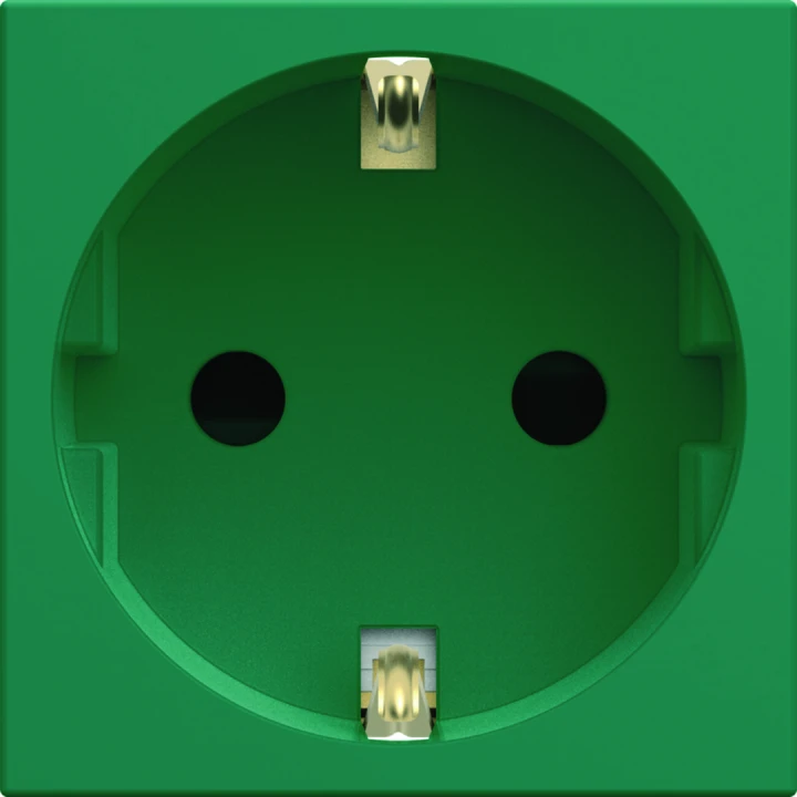 Prise de courant Gallery 2P+T Schuko Vert