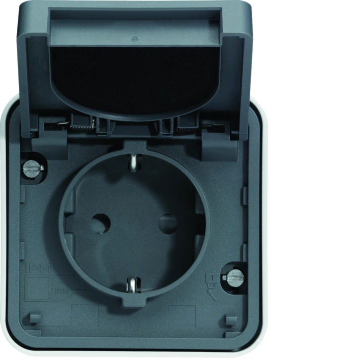 Prise de courant standard allemand Schuko Cubyko étanche IP55 pose en saillie