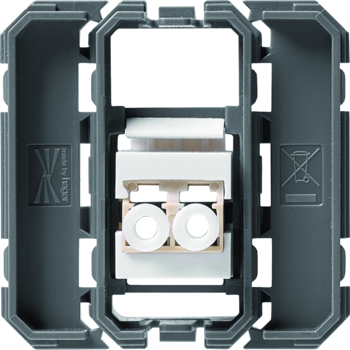 Prise Gallery optique traversante LC 2 modules