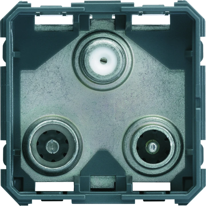 Prise Gallery TV + FM + SAT triple direct 2 entrées  2 modules