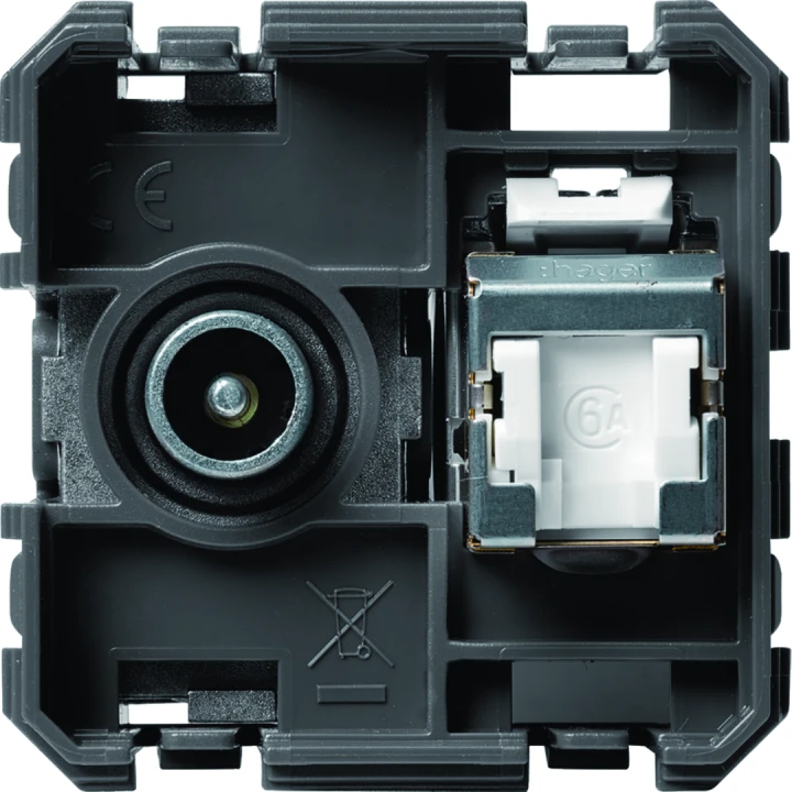 Prise Gallery TV + RJ45 2 modules