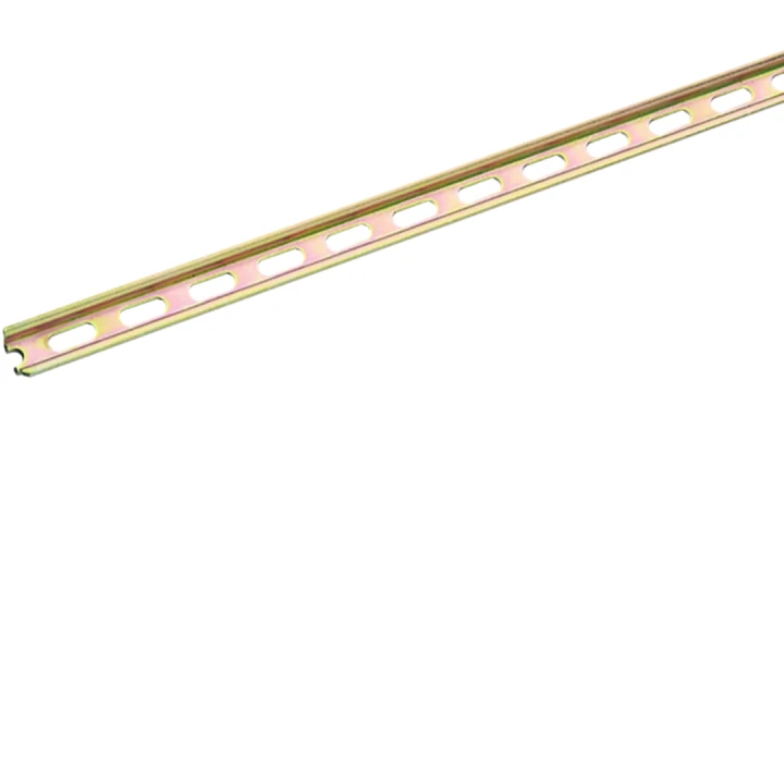 Rail Din symétrique perforé électrozingué bichromaté prof5mm l 15mm long 2m