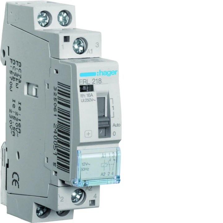 Relais de commande 16A, 1F+1O, 12V 1 module