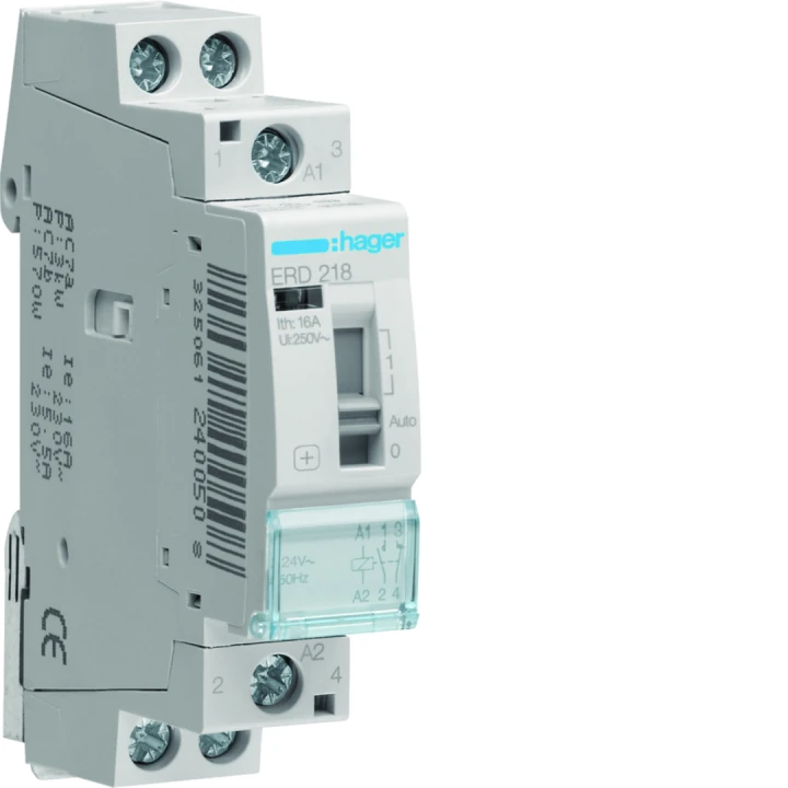 Relais de commande 16A, 1F+1O, 24V 1 module