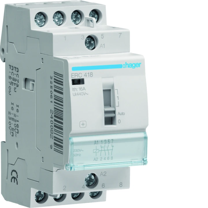 Relais de commande 16A, 2F+2O, 230V 2 module
