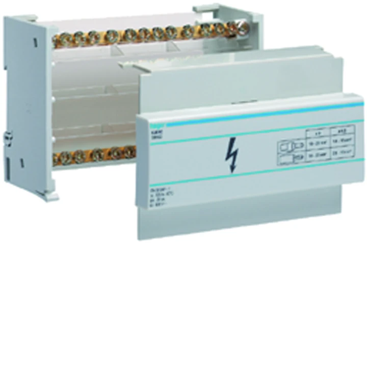 Répartiteur 90A, bipolaire, 2x 10-35mm²/ 10x 2,5-16² par phase