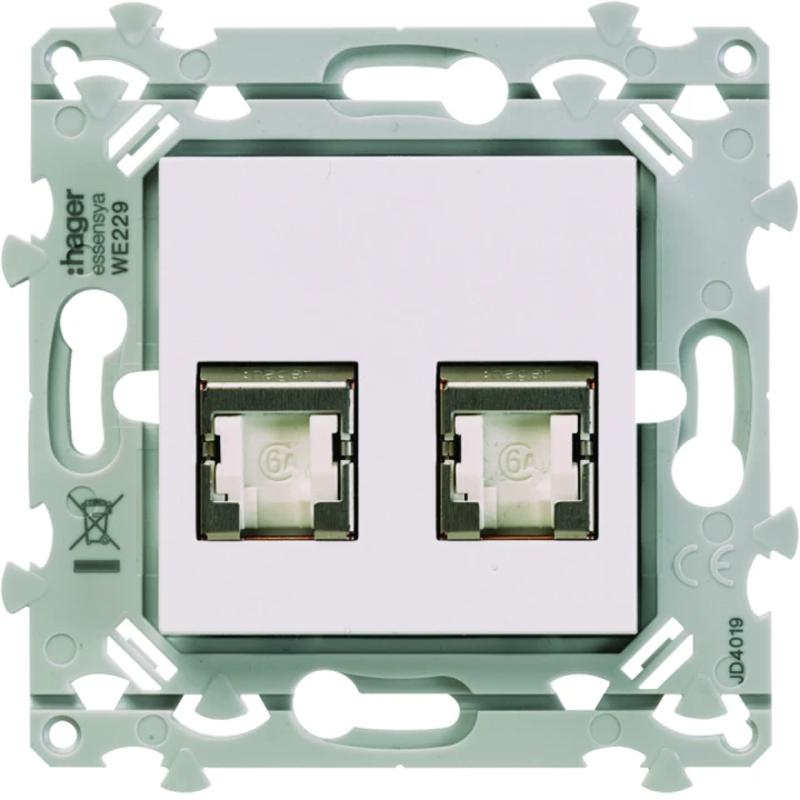 RJ45 essensya CAT.6A STP double Gr.3TV Pure