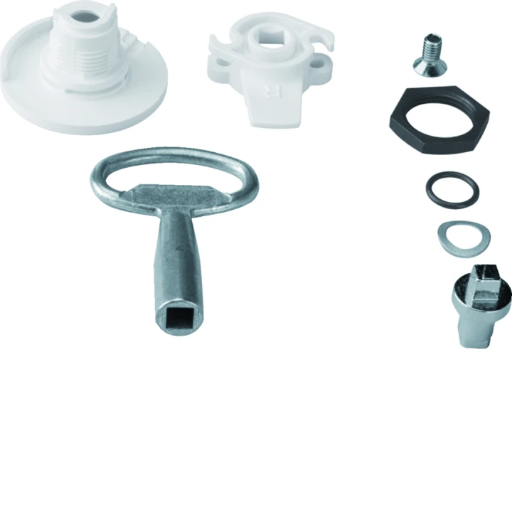 Serrure carré mâle de 7mm chromée avec 1 clé pour armoire Univers IP44/54