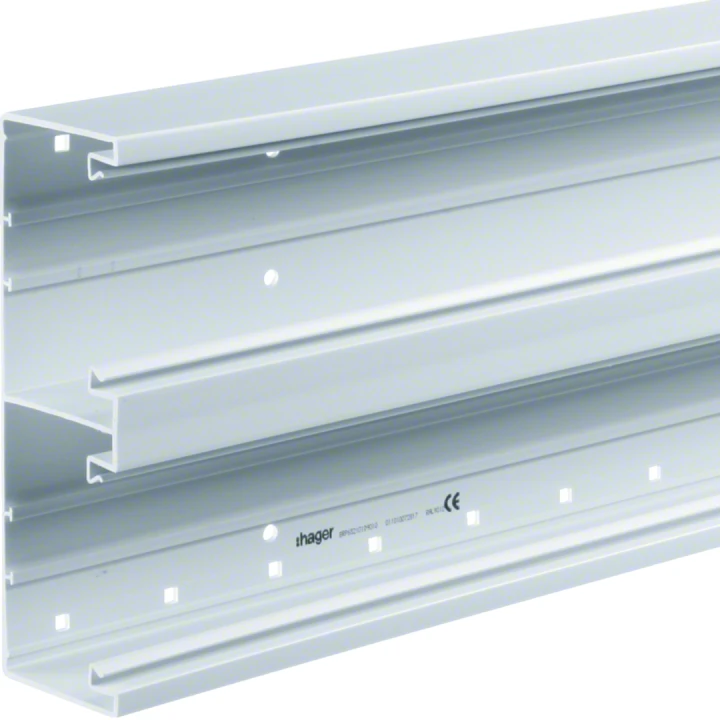 Socle goulotte BRP IP40 IK 07 p 65mm h 210mm PVC rigide RAL 9010 blanc paloma