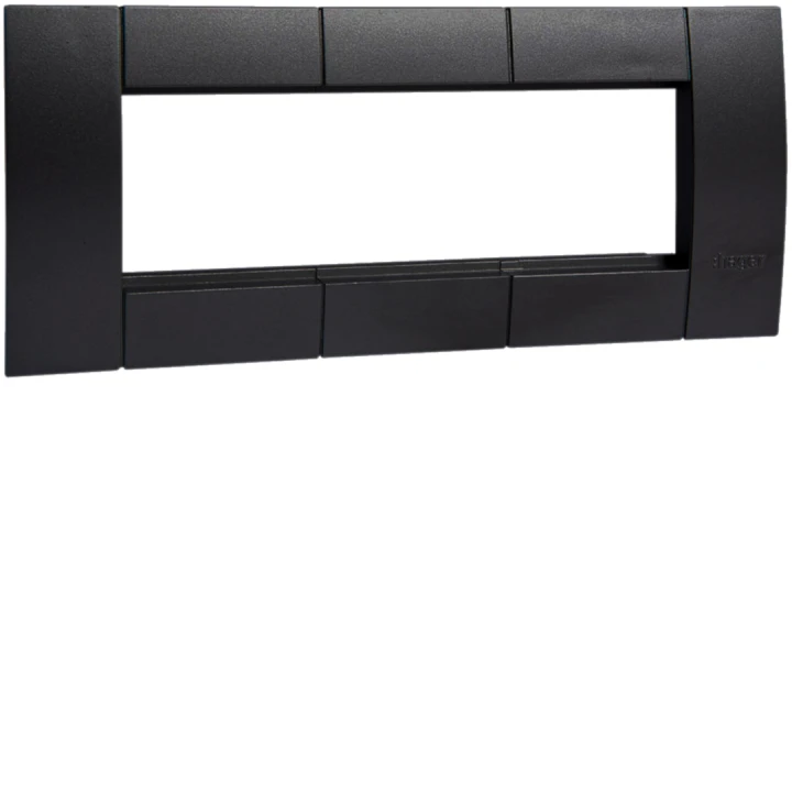 Support d'appareillage 45x45 triple noir pour goulottes alu