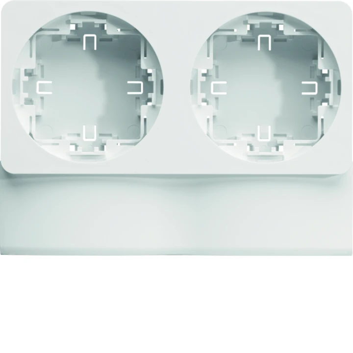 Support double appareillage Ateha pour moulure Ateha ATA12x20/30 Blanc