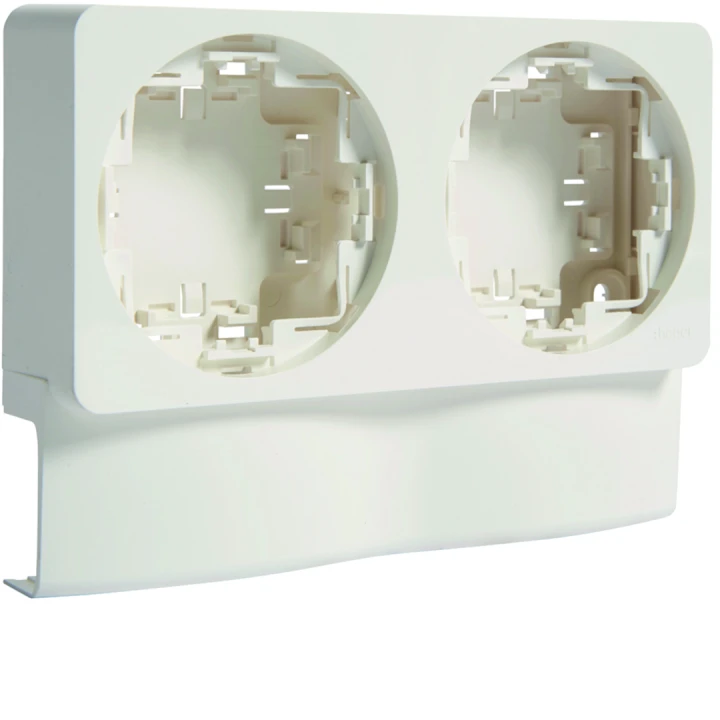 Support double appareillage Ateha pour moulure Ateha ATA16x30 Blanc