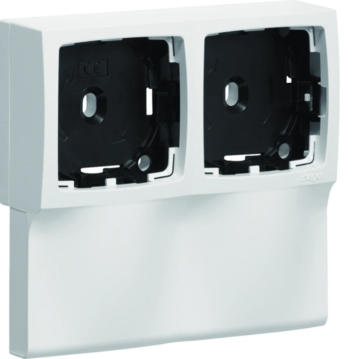 Support double appareillage Legrand pour moulure Ateha ATA12/20x50 Blanc