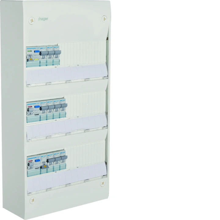 Tableau électrique Gamma+ 13, pré-équipé 3 rangées, 13 M, Quickfix