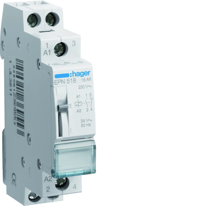 Télérupteur 1O+1F 24V 16A 1 module