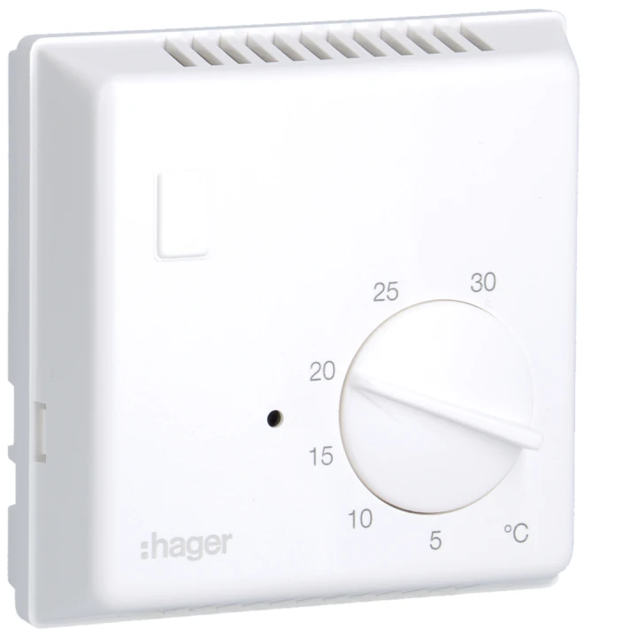 Thermostat ambiance bi-métal chauf eau chaude avec contact à ouverture 230V