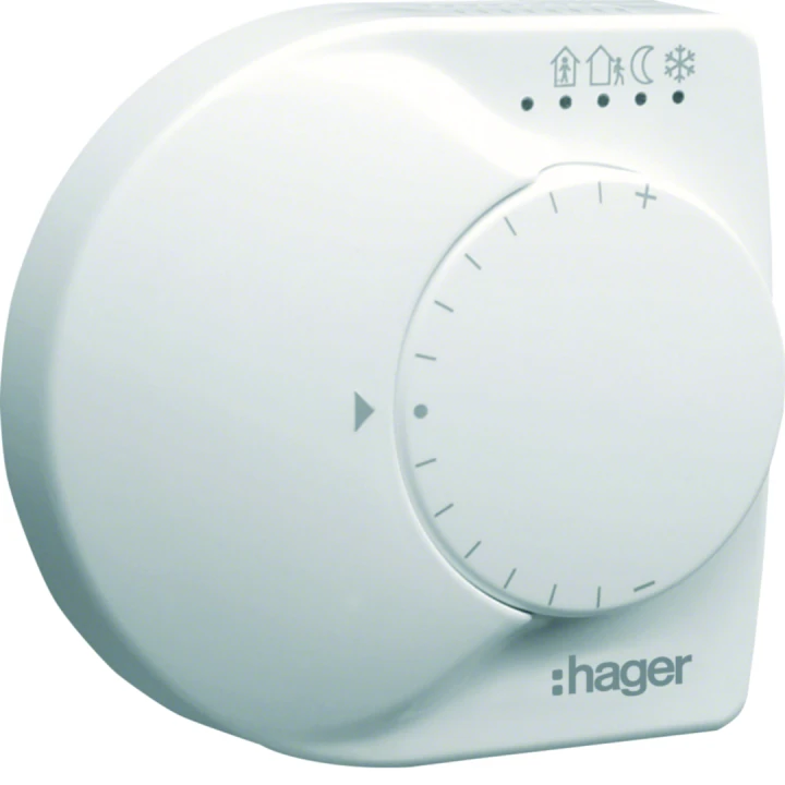 Thermostat d'ambiance KNX manuel avec 2 entrées libre de potentiel