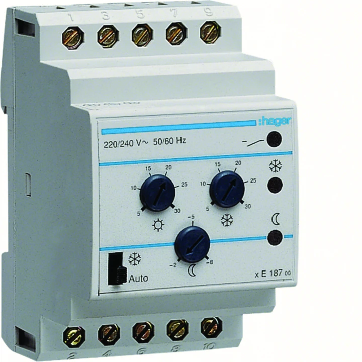 Thermostat modulaire 3 consignes chauffage eau chaude 230V