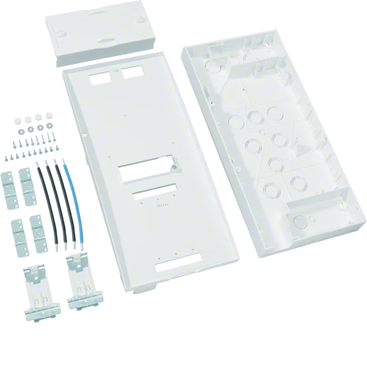 Unité équipement h 675 l250 p compteur électrique + disjoncteur triphasé 675x250