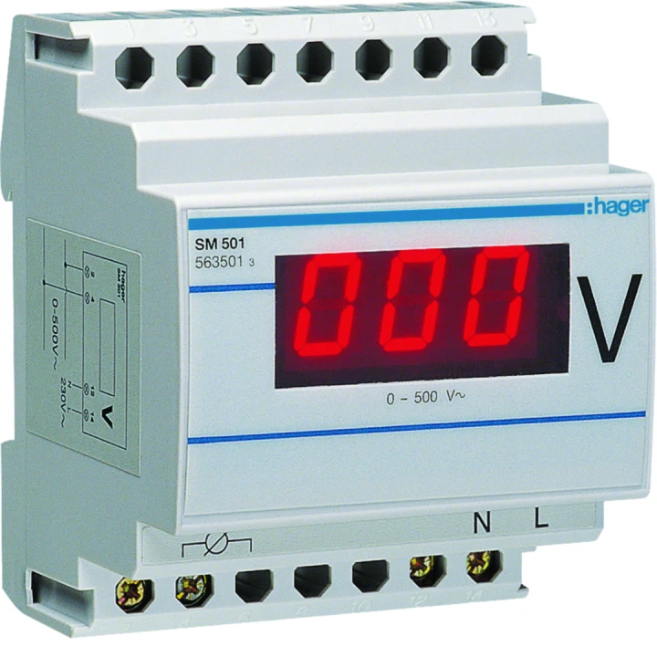 Voltmètre digital plage de mesure 0-500V