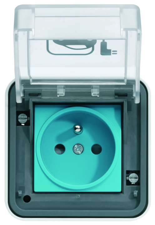 witty prise 2P+T IP55, M2+, saillie, 3,7 kW, pour recharge véhicule électrique