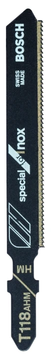 1 Lames scie sauteuse Carbure Spécial Inox 83mm ; Pas : 1,1mm T118AHM