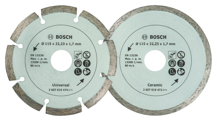 2 DISQUES DIAMANTS 115MM MATER+CARR