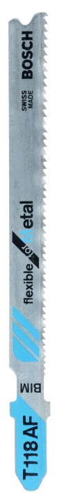 2 Lames scie sauteuse BIM Flexible Métal 92mm ; Pas : 1,1-1,5mm T118AF