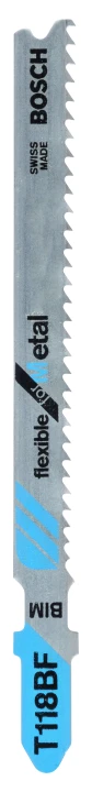 2 Lames scie sauteuse BIM Flexible Métal 92mm ; Pas : 1,9-2,3mm T118BF