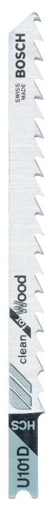 2 Lames scie sauteuse HCS Clean Bois 100mm ; Pas : 4-5,2mm U101D