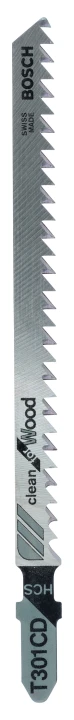 2 Lames scie sauteuse HCS Clean Bois 117mm ; Pas : 3mm T301CD