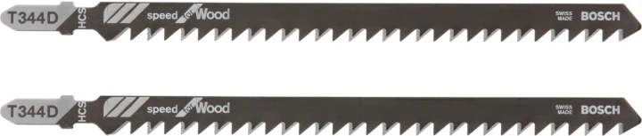 2 Lames scie sauteuse HCS Speed Bois 152mm ; Pas : 4mm T344D