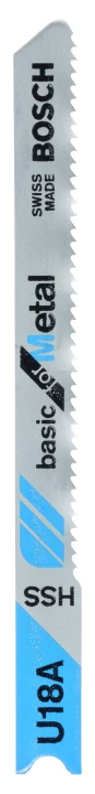 2 Lames scie sauteuse HSS  Métal 70mm ; Pas : 1,2mm U18A