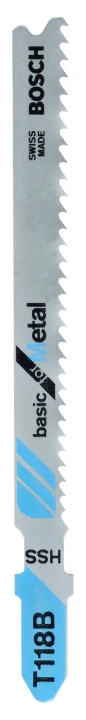 2 Lames scie sauteuse HSS  Métal 92mm ; Pas : 1,9-2,3mm T118B