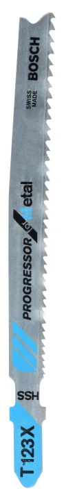 2 Lames scie sauteuse HSS Progressor Métal 100mm ; Pas : 1,2-2,6mm T123XF