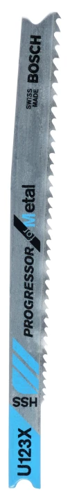 2 Lames scie sauteuse HSS Progressor Métal 91mm ; Pas : 1,4-2,6mm U123X