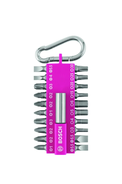 8x Set 21 pcs Embouts de vissage FUCHSIA