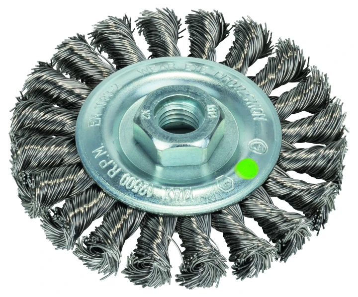 BROSSE BOISSEAU TORSADE INOXY. 100MM M14