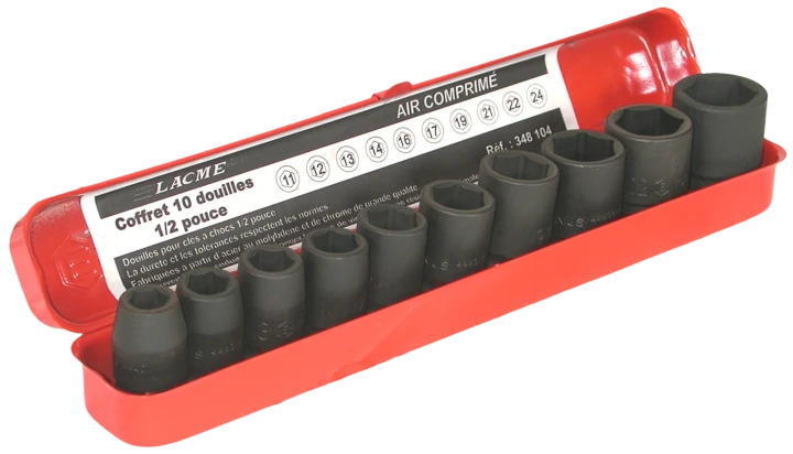Coffret 10 douilles 1/2" ind